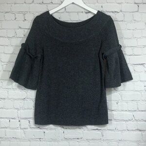Worthington Charcoal Bell Sleeve Sweater